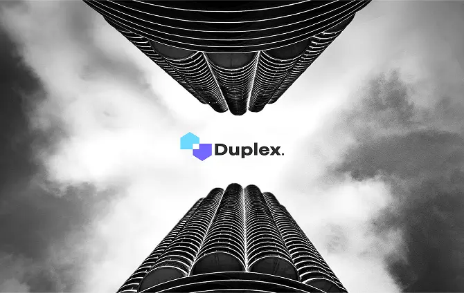 Duplex warm real estate brand color palette and visual identity
